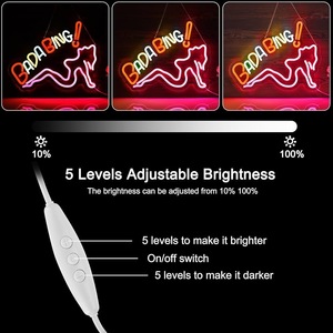 Insegna Luminosa LED ZODZ <span class=keywords><strong>Bada</strong></span> Bing Dimmerabile Decorazione Murale per Man Cave Camera da Letto Alimentata USB Merchandising Sopranos Arte Elettronica - Product Image 3
