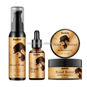 Marque privée hydratant Texture crémeuse soins de la barbe hommes toilettage beurre de barbe et après-shampoing avec huile d'argan et beurre de karité