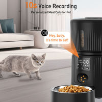 CE FCC-Dispensador de comida seca para perros y gatos, alimentador automático de mascotas con control por aplicación de teléfono para interiores