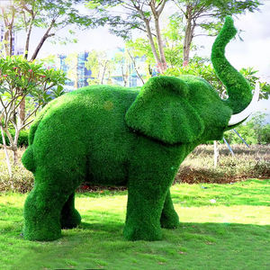 OEM大型象動物テーマパーク装飾グラスファイバー等身大象置物庭屋外動物園装飾 - Product Image 4