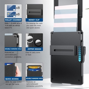 İnce RFID Engelleyici Erkek PU Deri Kartlık Cüzdan, Otomatik Kart Çıkarma Özelliği ve Güvenli Hırsızlık Önleyici Tasarım ile Günlük Kullanım İçin - Product Image 2