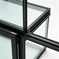 Porte coulissante panoramique multi-panneaux en aluminium à rupture de pont thermique, double vitrage, grande vue, pour maisons résidentielles de luxe américaines