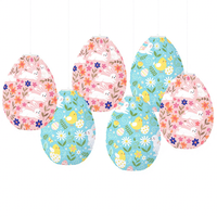 Lanterne décorative en forme d'œuf de Pâques pour adultes, thème printemps, lapin, œuf suspendu, lanterne en papier