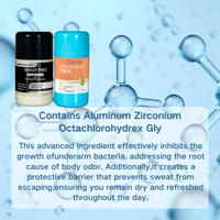 Déodorant anti-transpirant en stick à base de plantes transparent unisexe sans aluminium, séchage rapide, contrôle des odeurs, baume parfumé solide