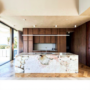 <span class=keywords><strong>Encimera</strong></span> de Cocina Moderna Luminosa YUSHI, Isla de Cuarcita Natural Patagonia Pandora para Hoteles de Alta Gama - Product Image 1