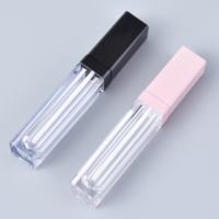 2025 nouveauté vide brillant à lèvres Tube avec brosse rose brillant à lèvres Tube cosmétique baume à lèvres Chine emballage en gros