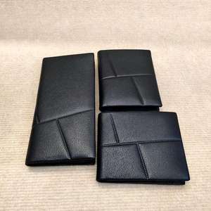 Low MOQ Custom Logo Business Cowhide <strong>Leather</strong> Luxury Purse ID Card Genuine <strong>Leather</strong> <strong>Wallet</strong> <strong>for</strong> <strong>Men</strong> - Product Image 5