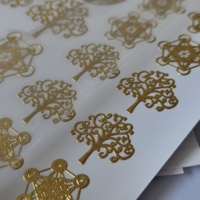 Autocollants Métalliques Kuliwei Géométrie Sacrée, Symboles Énergétiques Orgonite, Décalcomanies Creuses Dorées Électroplaquées pour Artisanat en Résine (Lot)