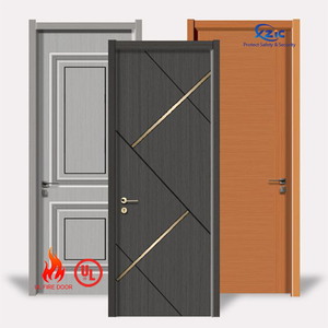 Villa résidentielle de luxe en bois simple double portes d'entrée à l'avant insonorisées pour la maison ou l'hôtel - Product Image 3
