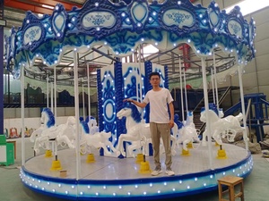 Kinh tế vui vẻ đi Vòng trẻ em Ngựa 16 Rides Carousel ngựa để bán - Product Image 2