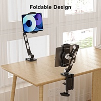 YF208BV3 4.7 "-11" 3kg support de tablette de téléphone portable à mouvement complet bras en alliage d'aluminium support de tablette de téléphone portable
