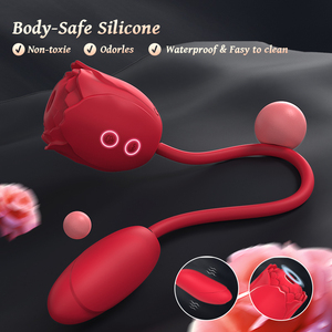 Vibrador de pétalos de rosa, estimulador de clítoris para mujeres, parejas, masajeador adulto impermeable de 7 velocidades con carga USB - Product Image 5