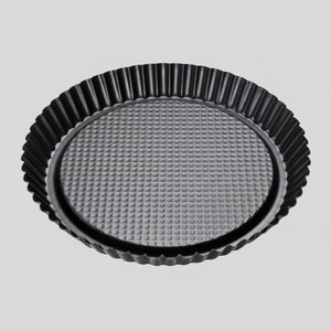 Moule à tarte Furbo écologique avec bord cannelé Ø 28 cm ligne métallique noire acier inoxydable et matériel PC outils à gâteaux Molde - Product Image 2
