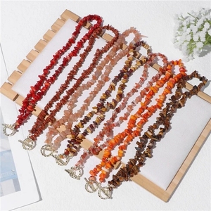 <span class=keywords><strong>Collana</strong></span> Choker Bohémien CSJA con Perline di Pietre Preziose Naturali, <span class=keywords><strong>Acquamarina</strong></span> e Ametista, Cristalli Curativi, Collane Estive per Ragazze Adolescenti H153 - Product Image 2