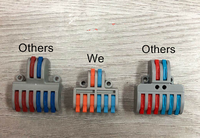 Connecteur compact MINI SPL-42 à 2 et 4 fils avec contacts transparents et bornes à broches en cuivre étanches pour alimentation électrique