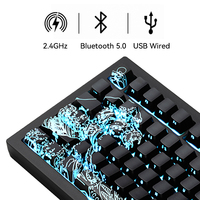 Clavier mécanique sans fil Zornher ZH870 à trois modes, clavier de jeu programmable RGB 2.4G pour PC Gamer Esports