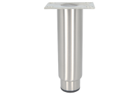 Pieds de meubles modernes réglables en acier inoxydable poli mat, ronds, pour écoles et hôtels, taille personnalisable 50-60mm, charge 900-1000kg