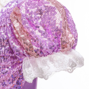 Vestido de niña Sophia Rapunzel para fiesta de Halloween estilo Formal de mezclilla con decoraciones de cinta grupo de edad 4-14Y para la temporada de otoño - Product Image 4