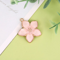 Accessoires DIY style Ins : Pendentif, Fleur nacrée classique à cinq pétales, Boucles d'oreilles, Porte-clés, Bracelet