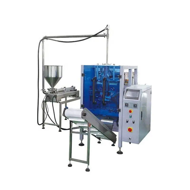 Mesin Kemasan Kantung Cair Otomatis, Mesin Segel Pengisi Udara/Susu/Jus/Minyak/Saus/Sachet