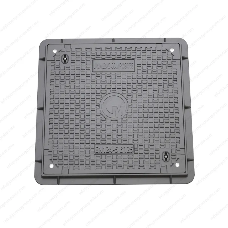 EN124 B125 600*600mm Manhole Cover Square SMC Composite Manhole Cover Recessed Manhole Cover