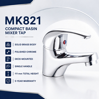 Robinet Mitigeur Mural pour Bidet, en Laiton Massif Chromé Poli, Monocommande, Robinet de Salle de Bain Traditionnel