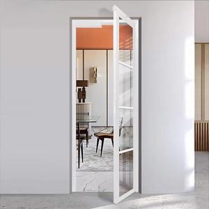 Portes coulissantes à charnières en verre en alliage d'aluminium PT de haute qualité pour les espaces de cuisine et de salle de bain modernes, finition - Product Image 4