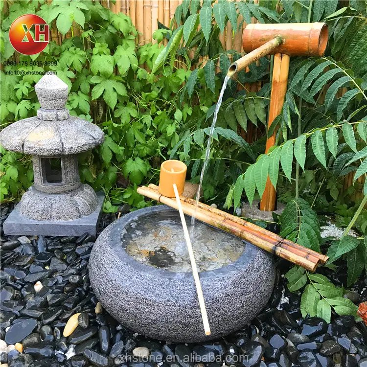 Bol à eau en pierre naturelle de Style japonais, 3 pièces, fontaine à eau, pots de fleurs, jardinière pour cour, paysage, décoration de jardin de maison
