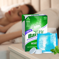 Comprimés nettoyants naturels Bahfir à la menthe fraîche pour aligneurs dentaires et prothèses, élimination des taches dentaires, protection des prothèses, Jiangsu
