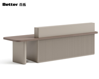 Bureau d'accueil moderne en bois pour salon de beauté, hôtel, clinique - Comptoir commercial durable