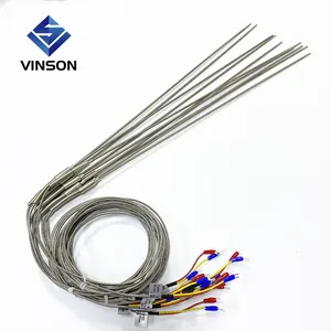 Sonde 1m 2m 3m 5m K J PT100 Type 50mm 150mm 100mm 200mm 0-800 degré M8 Vis Fil Câble Thermocouple Four Capteur De Température