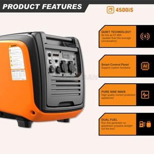 Générateur portable à double carburant super silencieux 3,5 kW 4000 watts 4 kVA, propane et butane, vente en gros - Product Image 5