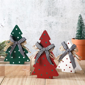 Modern Farmhouse Wooden <strong>Xmas</strong> Centerpiece Rustic Wooden Christmas Decorative <strong>Tree</strong> for <strong>Wood</strong> Table Factory Wholesale - Product Image 1