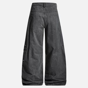 High Street Wear Boys & Men's Women's Vintage Medium Wash Mid Waist Straight Cotton Denim <b>Jeans</b> - Product Image 3