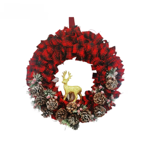 Guirlande <span class=keywords><strong>de</strong></span> Noël rose personnalisée avec des maisons et des arbres miniatures pour la décoration <span class=keywords><strong>de</strong></span> fête à suspendre <span class=keywords><strong>en</strong></span> DIY, décorations <span class=keywords><strong>de</strong></span> vacances, fabrication écologique - Product Image 2