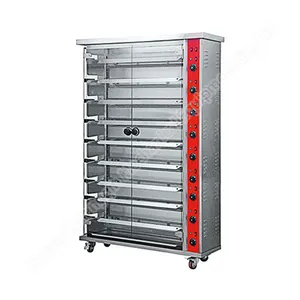 Gas gà rang xay với Điều khiển kỹ thuật số thương mại Kebab nướng Máy gas Rotisserie với xoay nhổ và hồng ngoại Burner