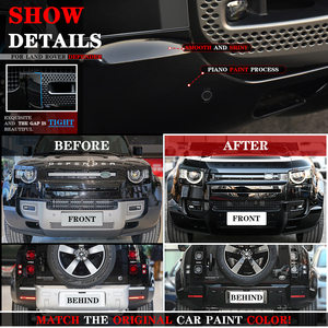 Tất Cả Các <span class=keywords><strong>B</strong></span>óng Màu Đen Phụ Kiện Xe Hơi <span class=keywords><strong>B</strong></span>ộ Phận Cơ Thể Phía Trước <span class=keywords><strong>Bumper</strong></span> Cho Land Rover Defender Bodykit - Product Image 5