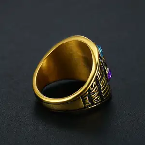 peridot band ringen Suppliers-Tik Tok Dezelfde Stijl Peridot Ring Edelsteen Anime Ringen Gemstone Band Ring
