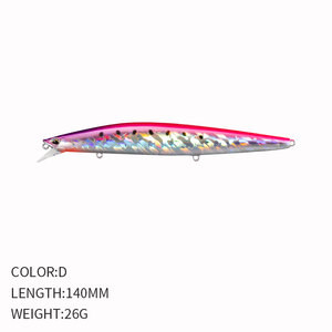 Esca da Pesca Top Sinking Minnow 140S 140mm 26g per Acqua Salata Black Bass Luccio Hard Bait da Lancio Lungo con Pesi in Tungsteno Pesca - Product Image 5