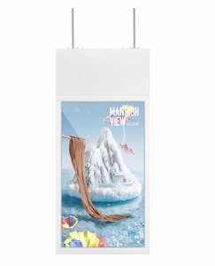Afficheur numérique LCD <span class=keywords><strong>double</strong></span> face monté au plafond, 12V, haute luminosité, kiosque publicitaire intérieur pour centre commercial - Product Image 1