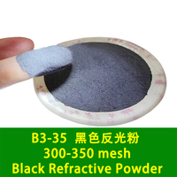 Poudre réfractive noire fine pour l'impression de vêtements Poudre réfléchissante brillante pour bandes réfléchissantes/bandes/cartables/lacets