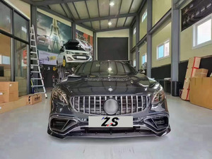Piezas de automóvil de fibra de carbono para <span class=keywords><strong>MERCEDES</strong></span> BENZ <span class=keywords><strong>S</strong></span> W217 <span class=keywords><strong>Coupe</strong></span> <span class=keywords><strong>63</strong></span> actualización parachoques delantero y trasero labios kit de carrocería estilo B - Product Image 2
