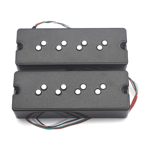 Humbucker Alnico <span class=keywords><strong>5</strong></span> empilé pour <span class=keywords><strong>basse</strong></span> à 4 <span class=keywords><strong>cordes</strong></span> avec réduction de bruit par polepiece séquentiel, bobine fendue à 4 conducteurs 17/18,3 mm - Product Image 1