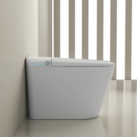 Toilette intelligente noire mate entièrement automatique avec nettoyage à rabat, chauffage et séchage Caractéristiques Réservoir d'eau intégré toilette monobloc