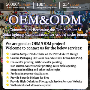 Penjualan laris lampu surya LED bola kaca retak bertenaga surya desain api unik lampu taman luar ruangan - Product Image 5