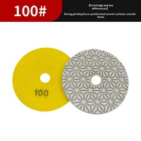 Nouveaux tampons de polissage diamantés à 3 étapes, 100 mm, pour utilisation humide et sèche, pour marbre, granit, pierre, quartz, porcelaine