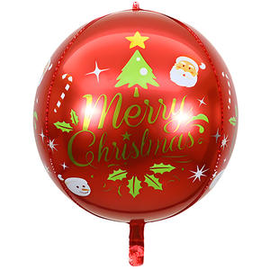 Film en aluminium 4D de 22 pouces cloche de boule de Noël transfrontalière pour ballons de fête <span class=keywords><strong>Amazon</strong></span> pour la décoration d'ambiance de festival - Product Image 4