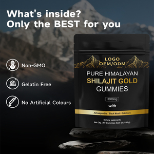 Gomitas de Shilajit y Ashwagandha OEM, Suplemento para el Rendimiento y la Recuperación, Sin Gluten, Vegano, Uso para Adultos - Product Image 3