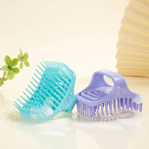 1 pièce Brosse de massage en silicone pour cuir chevelu et corps, en paille de blé naturelle, pour le lavage doux et le soin de la peau, idéale pour le salon de beauté - Product Image 3