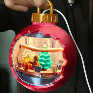 Boule de Noël en plastique imprimée en 3D Oddcraft, ornement créatif sur le thème du cinéma et de la télévision, pièce décorative, OEM et ODM disponibles - Product Image 4